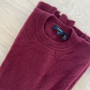 Theory cashmere sweater size Medium maroon/burgundy